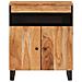 Credenza Con 2 Ante 60x33x75 Cm In Legno Massello Di Acacia - Foto miniatura 3