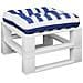 Cuscino Per Pallet Strisce Bianche E Blu 60x60x12 Cm In Tessuto - Foto miniatura 3