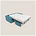 Nixon Divano letto matrimoniale con materasso 20 cm in tessuto impermeabile T03 220 cm (mat. 160x197) azzurro - Foto miniatura 3