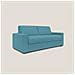 Nixon Divano letto matrimoniale con materasso 20 cm in tessuto impermeabile T03 220 cm (mat. 160x197) azzurro - Foto miniatura 1