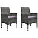 Set Mobili Da Pranzo Per Giardino 5 Pz Grigio - Foto miniatura 2
