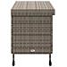 Contenitore da Giardino con Ruote Grigio 110x55x73cm Polyrattan - Foto miniatura 2