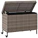 Contenitore da Giardino con Ruote Grigio 110x55x73cm Polyrattan - Foto miniatura 7