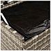 Contenitore da Giardino con Ruote Grigio 110x55x73cm Polyrattan - Foto miniatura 9