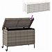 Contenitore da Giardino con Ruote Grigio 110x55x73cm Polyrattan - Foto miniatura 10