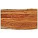 Piano Tavolo 100x60x3,8 Cm Rettangolare Legno Acacia Bordi Vivi - Foto miniatura 1
