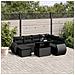 Set Divani Da Giardino Con Cuscini 8 Pz Nero In Polyrattan - Foto miniatura 1