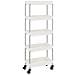 Carrello Da Cucina 5 Ripiani Bianco 42x29x128 Cm Ferro E Abs - Foto miniatura 1