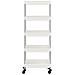 Carrello Da Cucina 5 Ripiani Bianco 42x29x128 Cm Ferro E Abs - Foto miniatura 2