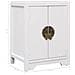 Lusso Casadino -  Comodino Bianco 38x28x52 Cm In Legno Di Paulownia - Foto miniatura 7