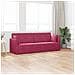 Divano Letto a Terra 2-in-1 Rosso Vino 213x144x60 cm Velluto - Foto miniatura 3