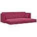 Divano Letto a Terra 2-in-1 Rosso Vino 213x144x60 cm Velluto - Foto miniatura 5