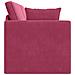 Divano Letto a Terra 2-in-1 Rosso Vino 213x144x60 cm Velluto - Foto miniatura 7