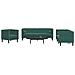 Set Divani Chesterfield 3pz con Cuscini Verde Scuro Velluto - Foto miniatura 2