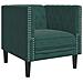 Set Divani Chesterfield 3pz con Cuscini Verde Scuro Velluto - Foto miniatura 6