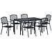 Set da Pranzo da Giardino  7 Pezzi Acciaio Antracite, Sedie da Giardino  2 pz Impilabili in Acciaio Antracite, Sedie da Giardino  4 pz Impilabili in Acciaio Antracite - Foto miniatura 1