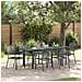 Set da Pranzo da Giardino  7 Pezzi Acciaio Antracite, Sedie da Giardino  2 pz Impilabili in Acciaio Antracite, Sedie da Giardino  4 pz Impilabili in Acciaio Antracite - Foto miniatura 2
