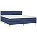 Letto a Molle con Materasso e LED Blu 180x200 cm in Tessuto - Foto miniatura 3