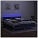 Letto a Molle con Materasso e LED Blu 180x200 cm in Tessuto - Foto miniatura 4