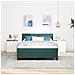 Letto Box Spring con Materasso Verde Scuro 140x200 cm Velluto - Foto miniatura 5
