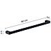 Portasalviette Cm 80 Da Muro In Ottone E Cromall Pi21-80 Serie Pirenei Nero Opaco - Foto miniatura 2