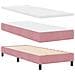 Letto con Molle e Materasso Grigio Scuro 80x200 cm Velluto Rosa - Foto miniatura 1