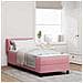 Letto con Molle e Materasso Grigio Scuro 80x200 cm Velluto Rosa - Foto miniatura 2
