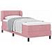 Letto con Molle e Materasso Grigio Scuro 80x200 cm Velluto Rosa - Foto miniatura 3