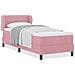 Letto con Molle e Materasso Grigio Scuro 80x200 cm Velluto Rosa - Foto miniatura 4