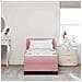 Letto con Molle e Materasso Grigio Scuro 80x200 cm Velluto Rosa - Foto miniatura 5