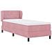 Letto con Molle e Materasso Grigio Scuro 80x200 cm Velluto Rosa - Foto miniatura 7