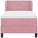 Letto con Molle e Materasso Grigio Scuro 80x200 cm Velluto Rosa - Foto miniatura 8
