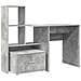 Scrivania con cassetto Grigio cemento 131.5 x 50 x 106.5 cm - Foto miniatura 1