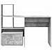Scrivania con cassetto Grigio cemento 131.5 x 50 x 106.5 cm - Foto miniatura 7