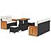 Set Divano da Giardino con cuscino 8 pcs Nero Poly Rattan - Foto miniatura 1