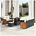 Set Divano da Giardino con cuscino 8 pcs Nero Poly Rattan - Foto miniatura 2