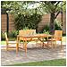 Set da Pranzo per Giardino 4 pcs Marrone 150 x 90 x 74 cm - Foto miniatura 1