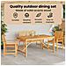 Set da Pranzo per Giardino 4 pcs Marrone 150 x 90 x 74 cm - Foto miniatura 3