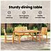 Set da Pranzo per Giardino 4 pcs Marrone 150 x 90 x 74 cm - Foto miniatura 5