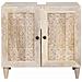 Mobile da Bagno Bianco 62 x 33 x 58 cm Legno Massiccio Mango - Foto miniatura 2