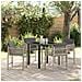 Set da Pranzo per Giardino 5 pcs Grigio chiaro polyrattan - Foto miniatura 2