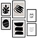 Set Di 6 Stampe Collezione Di Piatti In Bianco E Nero Con Collage Estetico Per La Decorazione D'interni A3 & A4 Cornice Nera - Foto miniatura 1