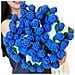 Coperta Bouquet Di Rose - 52 Fiori, 80cm - Morbido Plaid In Poliestere Blue - Foto miniatura 1