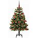 Albero di Natale artificiale pieghevole con coni Verde 120 cm - Foto miniatura 4