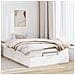 Struttura Letto Pouf con Materasso Bianco 120x200 cm Similpelle - Foto miniatura 3