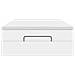 Struttura Letto Pouf con Materasso Bianco 120x200 cm Similpelle - Foto miniatura 7