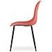 Sedia WAT vermiglio / gambe nere x 4 - Foto miniatura 4