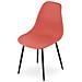 Sedia WAT vermiglio / gambe nere x 4 - Foto miniatura 3