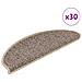 Tappeti Adesivi Scale Aspetto Sisal 30 pz 65x21x4cm Beige Scuro - Foto miniatura 1