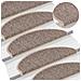 Tappeti Adesivi Scale Aspetto Sisal 30 pz 65x21x4cm Beige Scuro - Foto miniatura 6